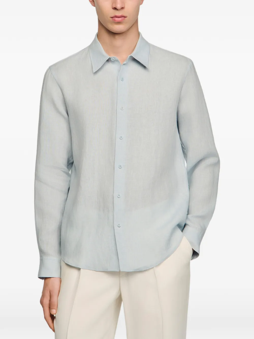 SANDRO Overhemd met lange mouwen Blauw