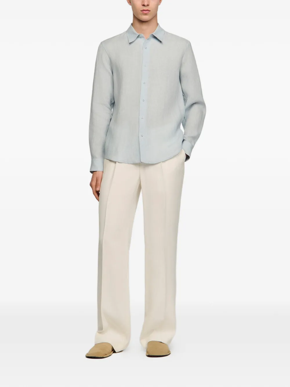  Sandro Camisa De Manga Larga - Azul 