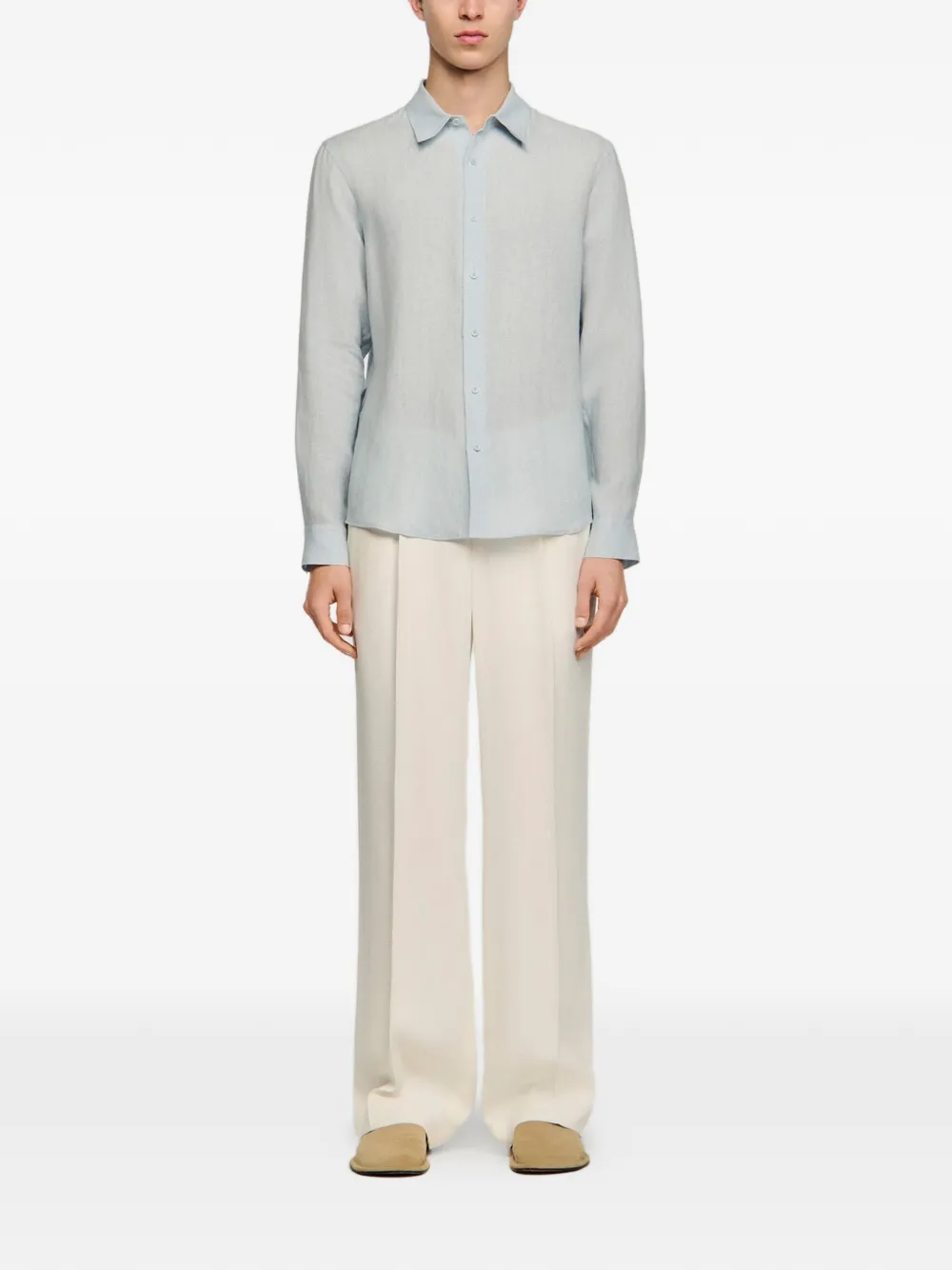  Sandro Camisa De Manga Larga - Azul 