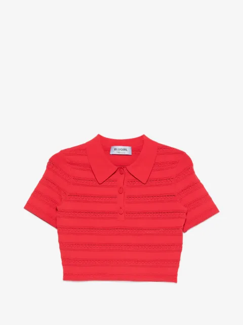 Blugirl crochet-detail polo top