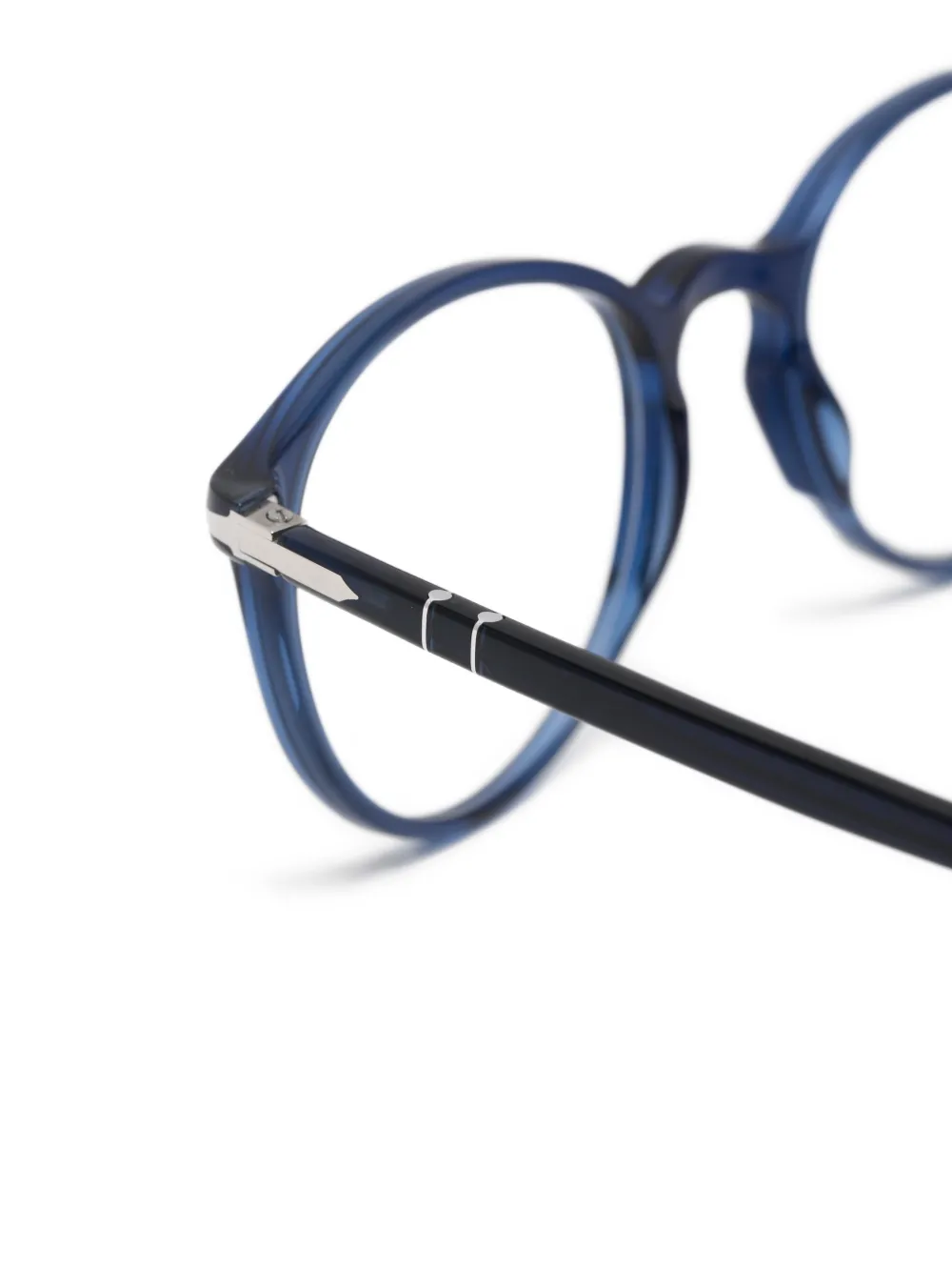 Persol Bril met rond montuur Blauw