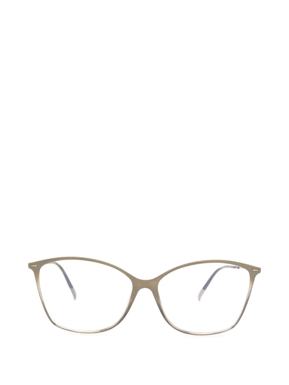 Silhouette cat-eye glasses - Marrone
