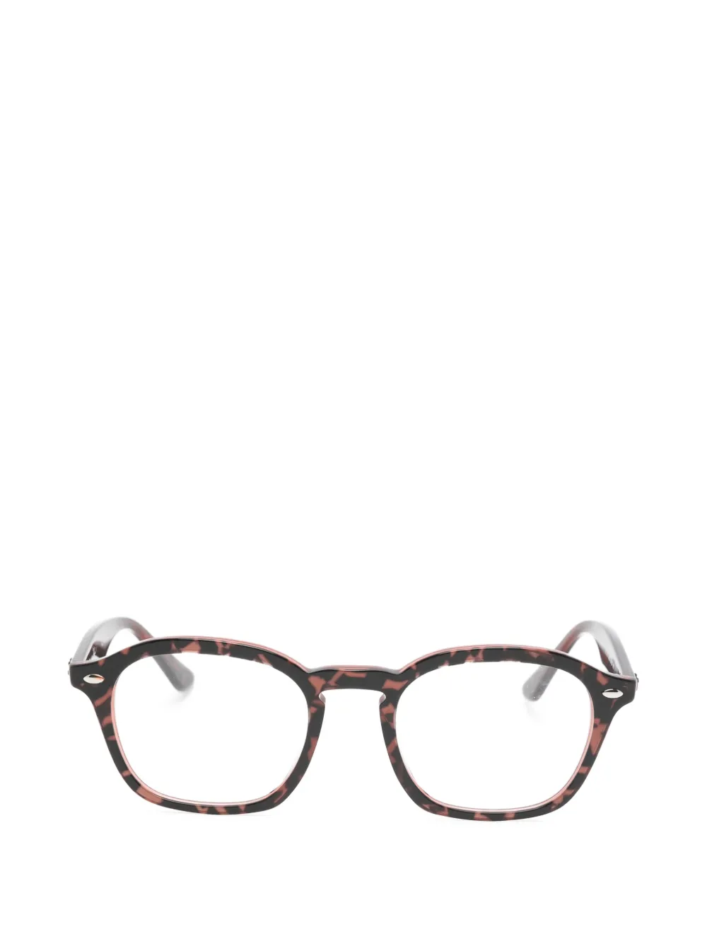 Ray-Ban tortoiseshell-effect square-frame glasses - Marrone
