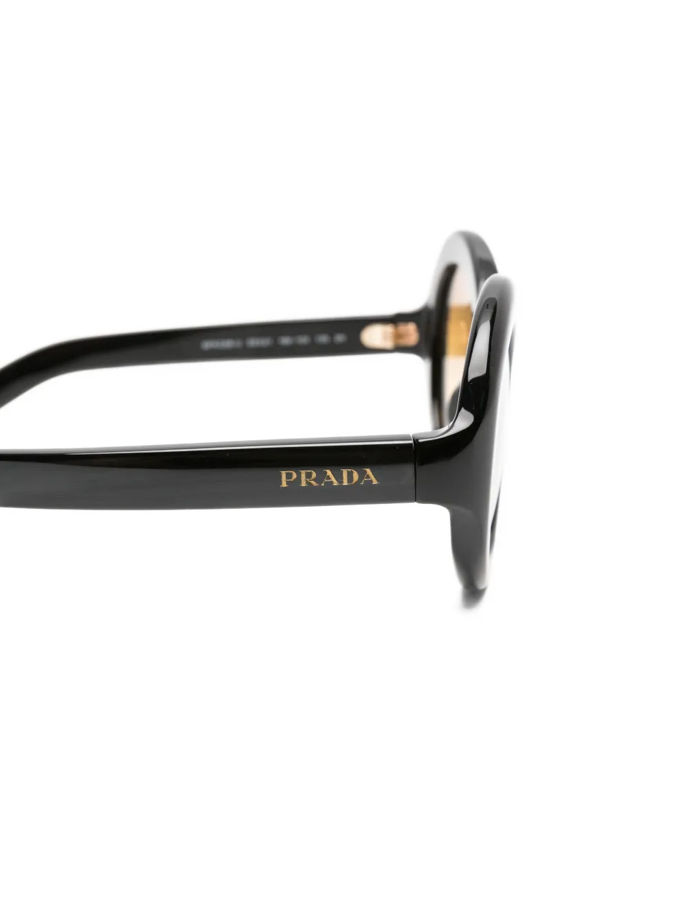 PRADA ラウンドフレーム サングラス Prada Eyewear ラウンドフレーム サングラス | ブラック | FARFETCH JP