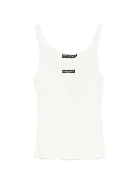 Dolce & Gabbana haut côtelé à patch logo