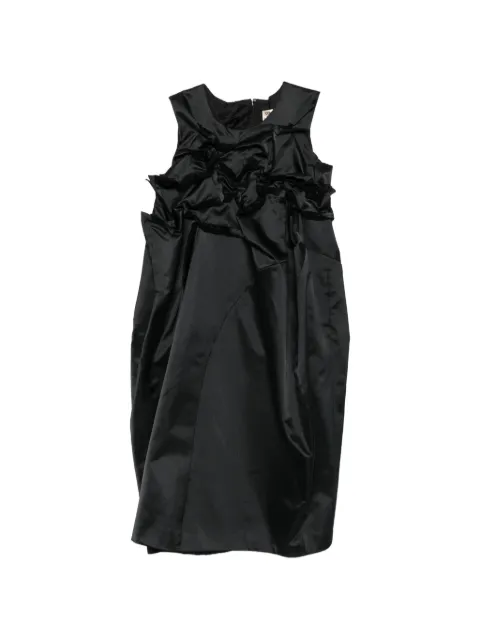 Comme Des Garçons ruffled satin-finish midi dress