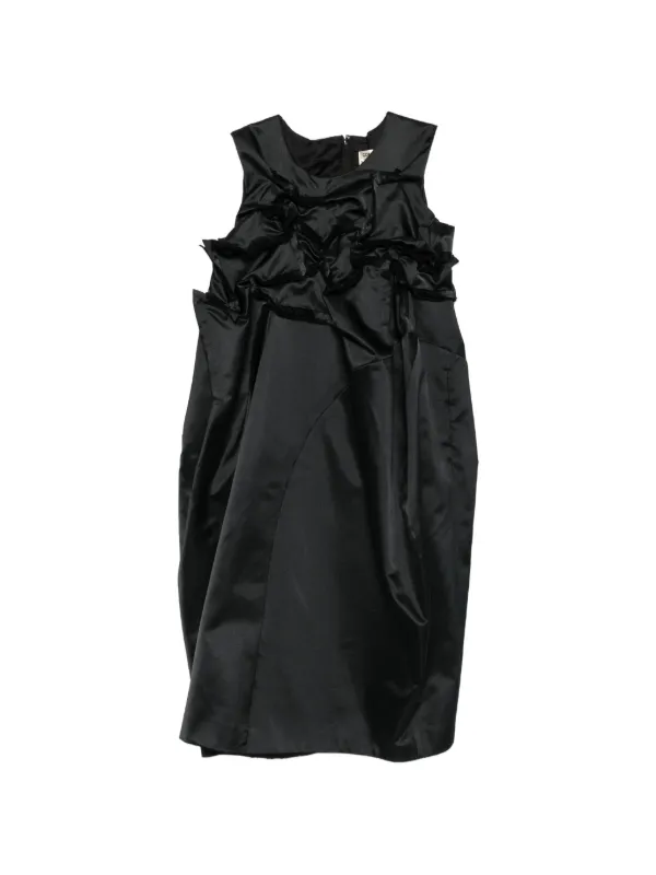 satin effect bow midi dress Satin Midi Dress with Bows Zara