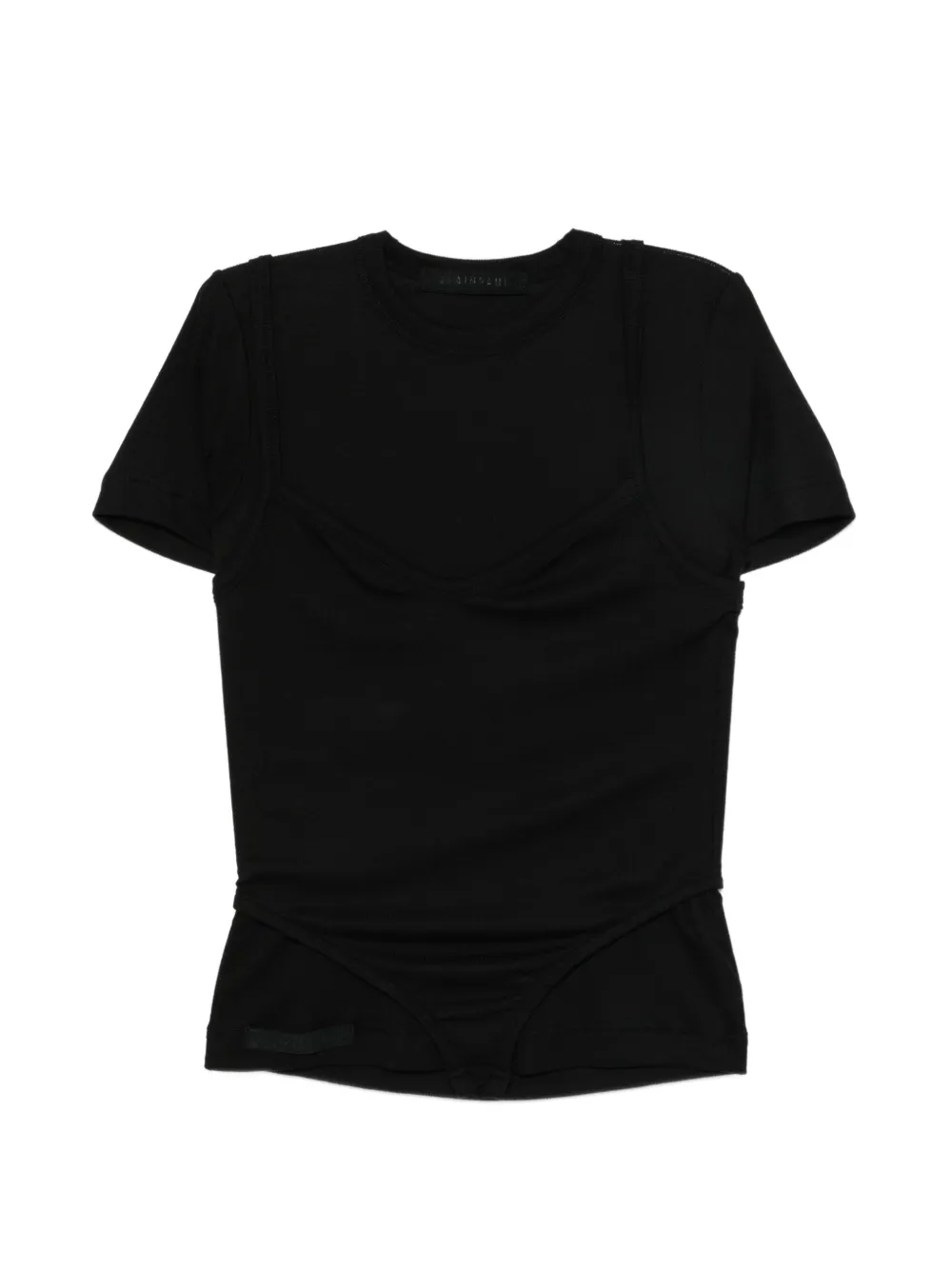 ALAINPAUL layered-effect ribbed T-shirt - Nero