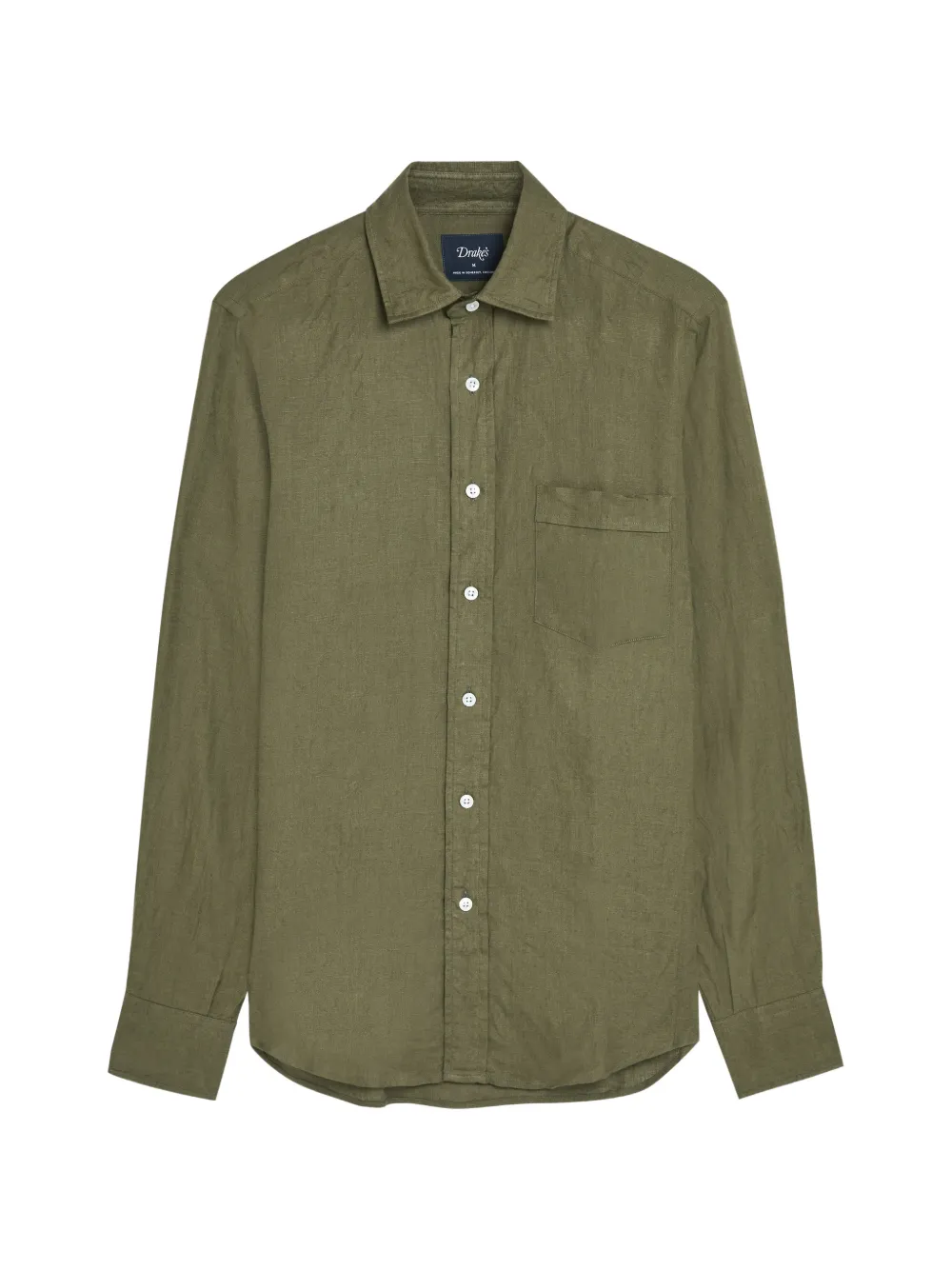Drake's patch-pocket shirt - Verde