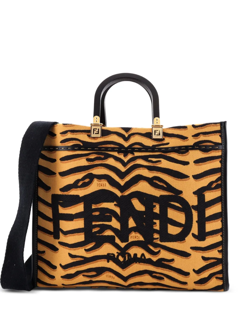 Fendi Pre-Owned Sunshine Shopper Printed Canvas Medium tote bag - Marrone