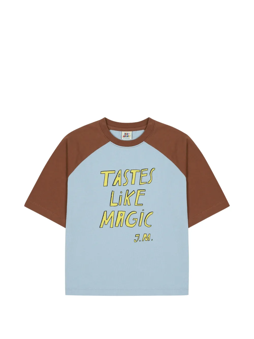 JELLYMALLOW slogan-print raglan-sleeve T-shirt - Blu