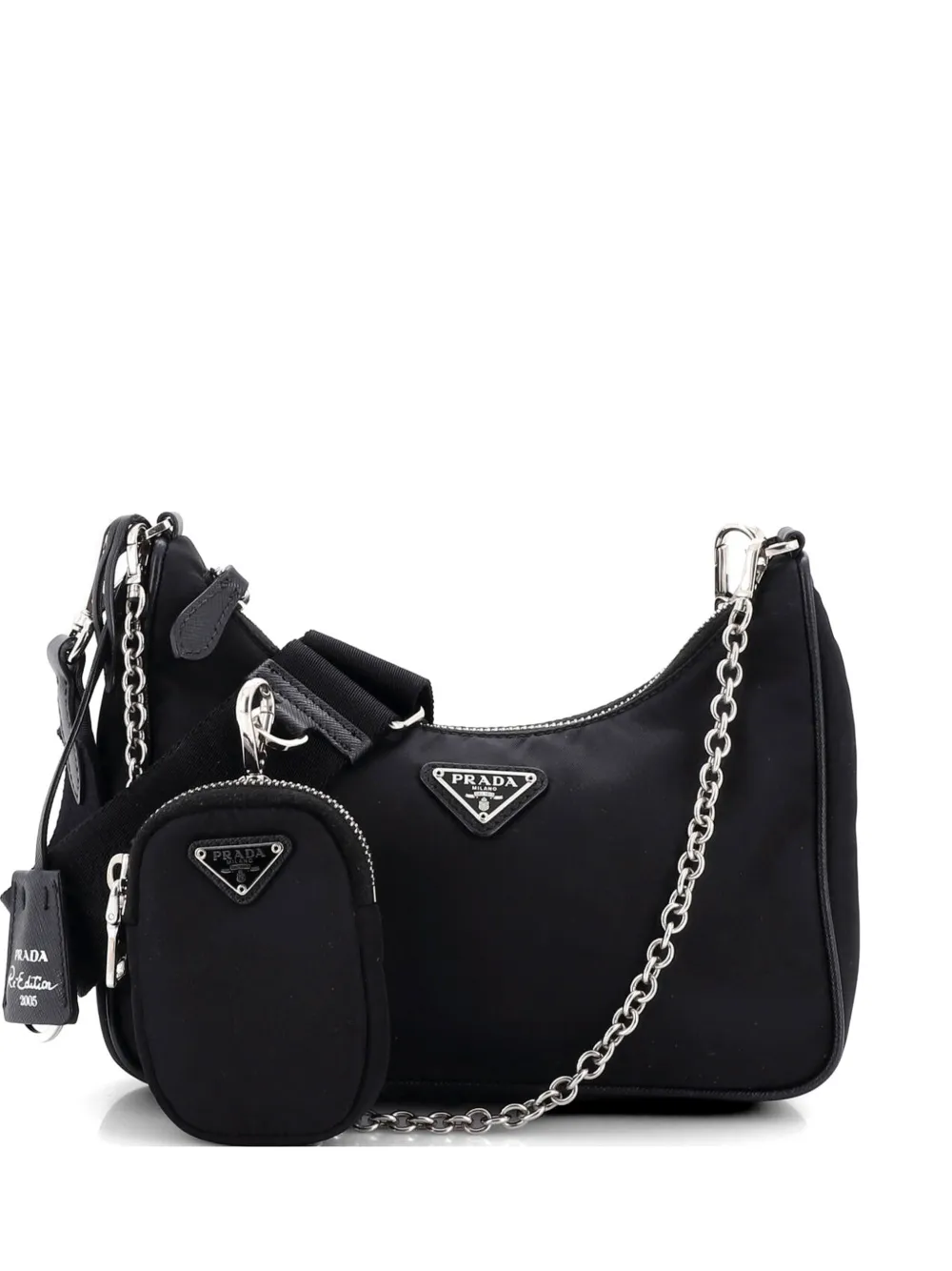 Prada Pre-Owned Re-Edition 2005 Shoulder Bag Tessuto Small crossbody bag - Nero