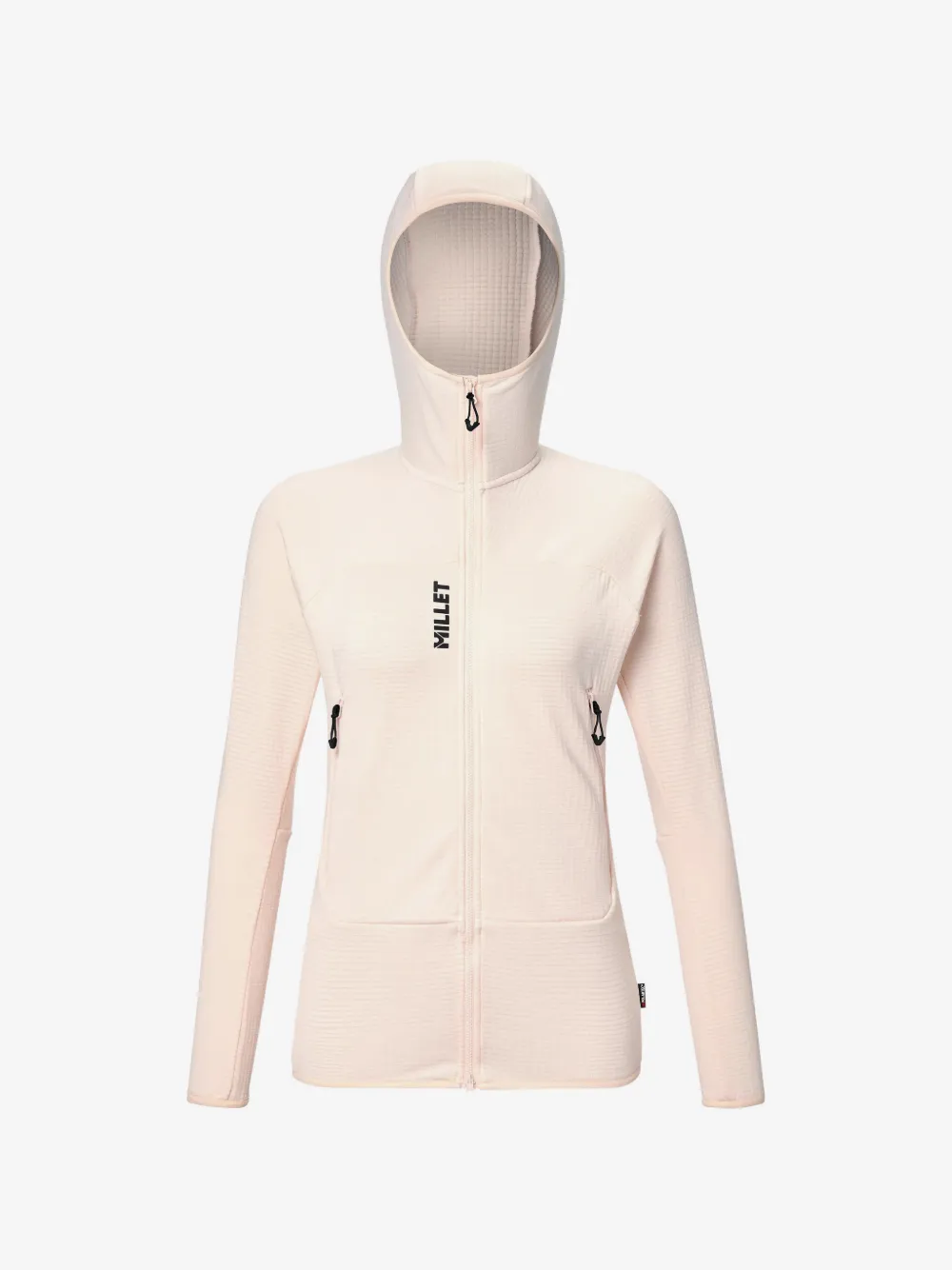 Pascal Millet Fusion Grid waffle-knit zip-up hoodie | Neutrals | Image 1