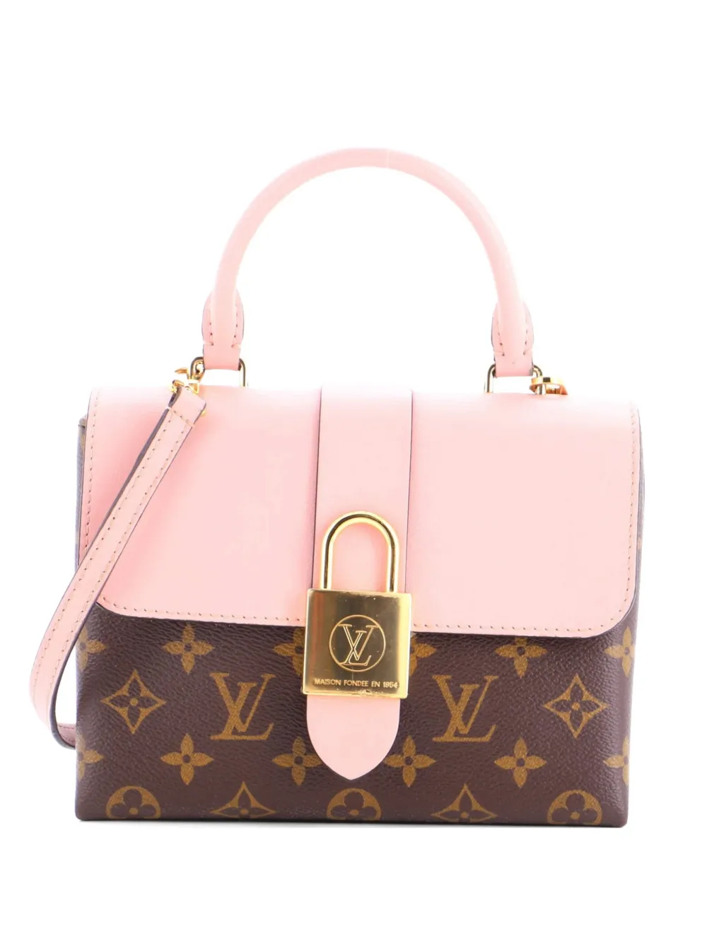 Louis Vuitton Pre-Owned Locky Handbag Monogram Canvas with Leather BB satchel - Marrone