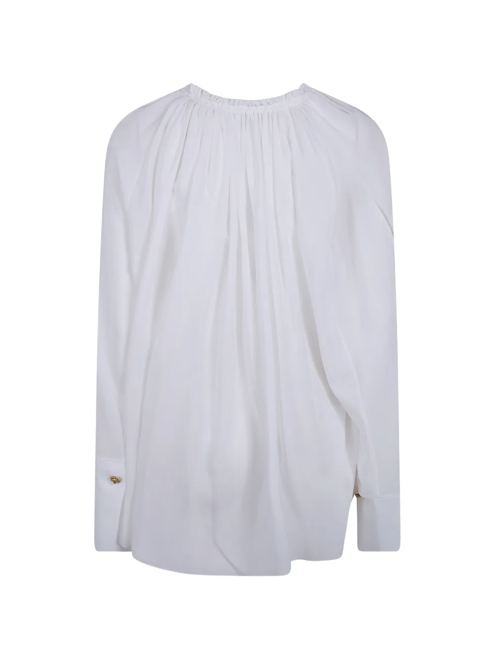 Balmain Blouse met gesmockte hals Wit
