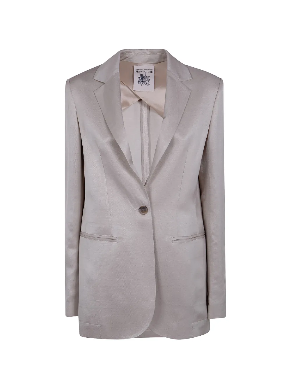 Semicouture Ebony single-breasted blazer - Nude