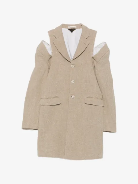 Comme Des Garçons cut-out frayed coat