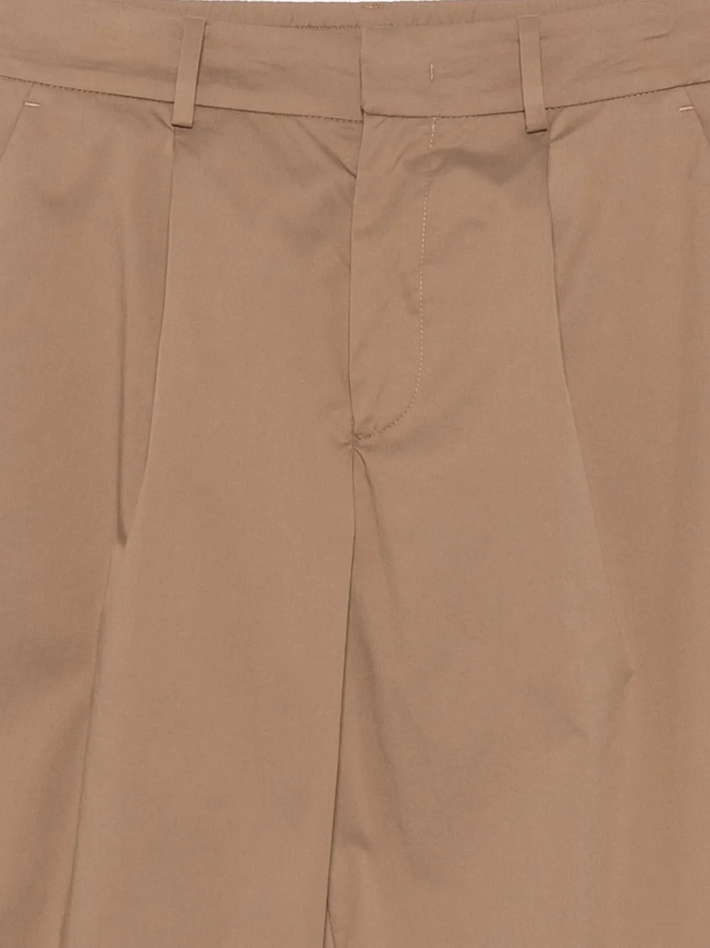 PT Torino Broek met geplooid detail Bruin