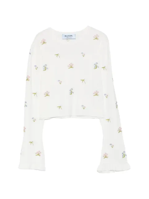 Blugirl floral-embroidered T-shirt