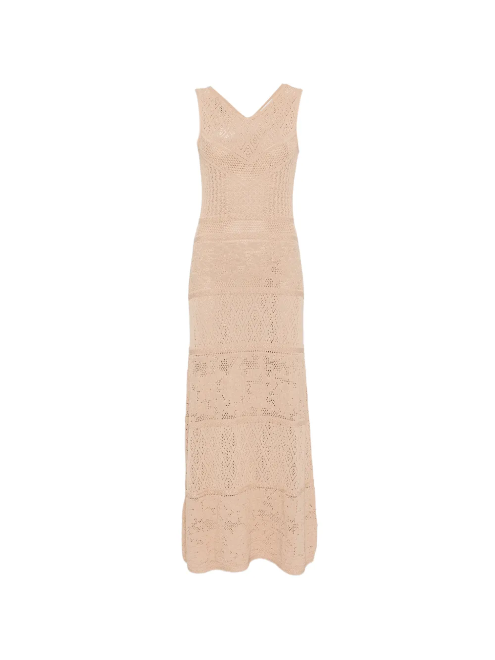 Blugirl pointelle-knit sleeveless maxi dress - Nude