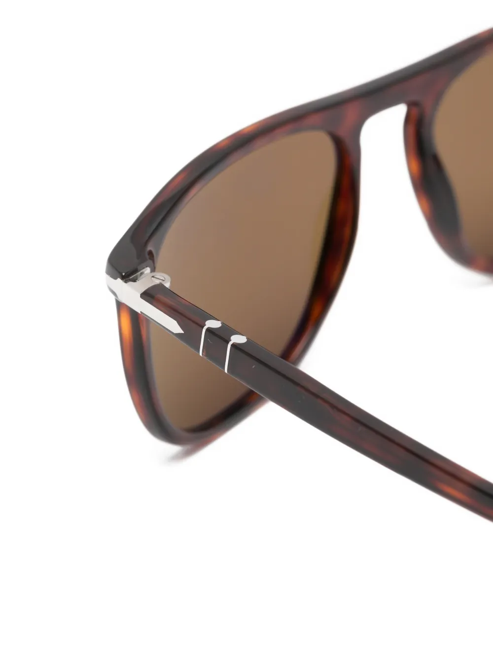 Persol Zonnebril met vierkant montuur Bruin