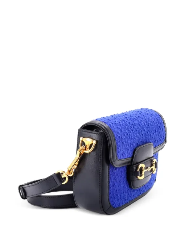 Gucci Pre-Owned ホースビット 1955 ウール ミニ ショルダーバッグ 