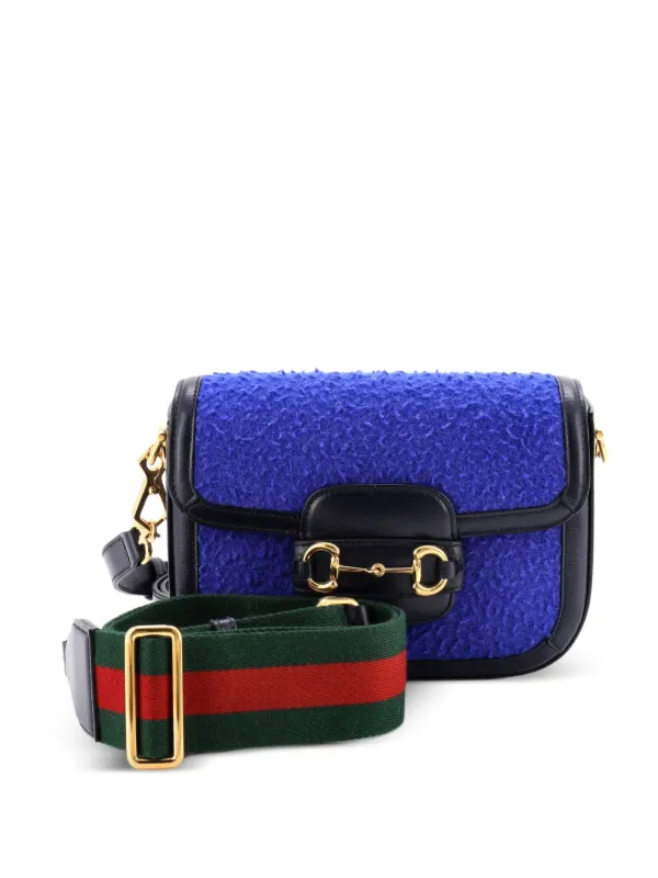Gucci Pre-Owned ホースビット 1955 ウール ミニ ショルダーバッグ 