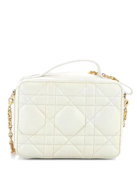 Christian Dior Pre-Owned カロ ボックスバッグ ウィズ チェーン マクロカナージュ キルティング カーフスキン サッチェルバッグ