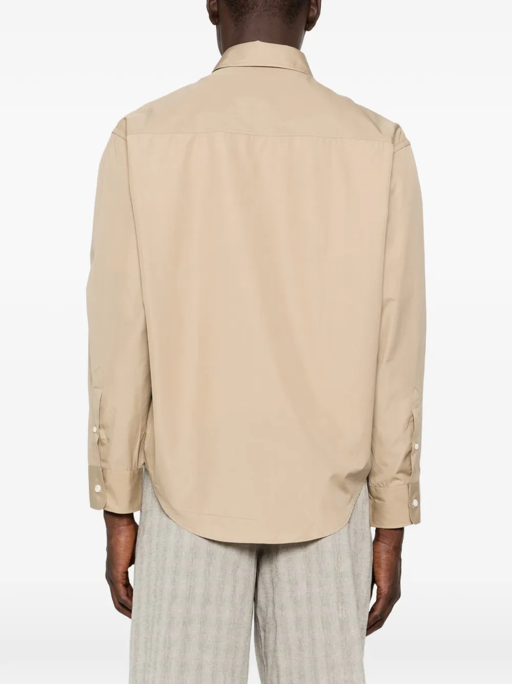 AMI Paris Ami De Coeur shirt met borstzak Beige