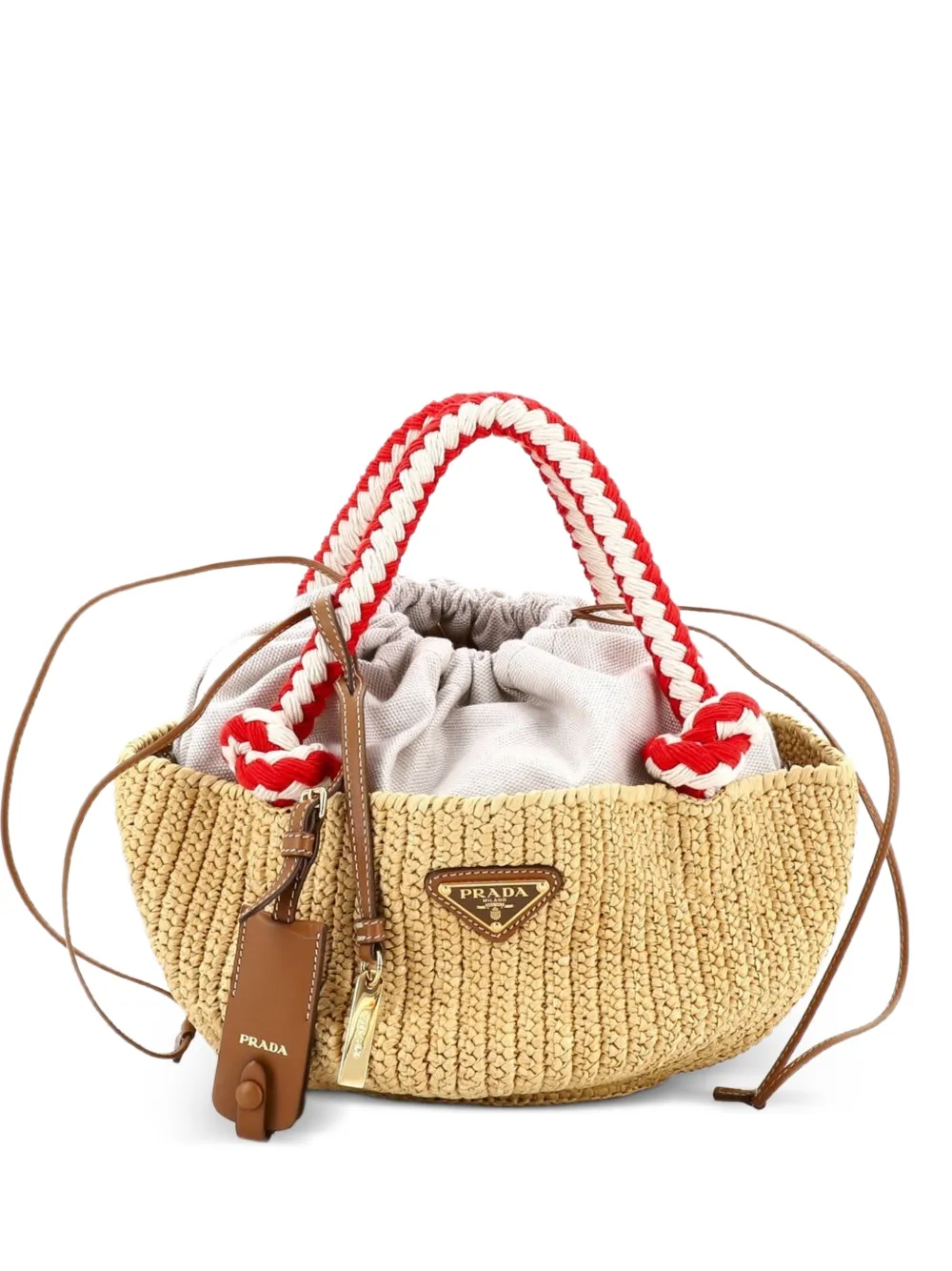Prada Pre-Owned Borsa tote Basket piccola in rafia - Toni neutri