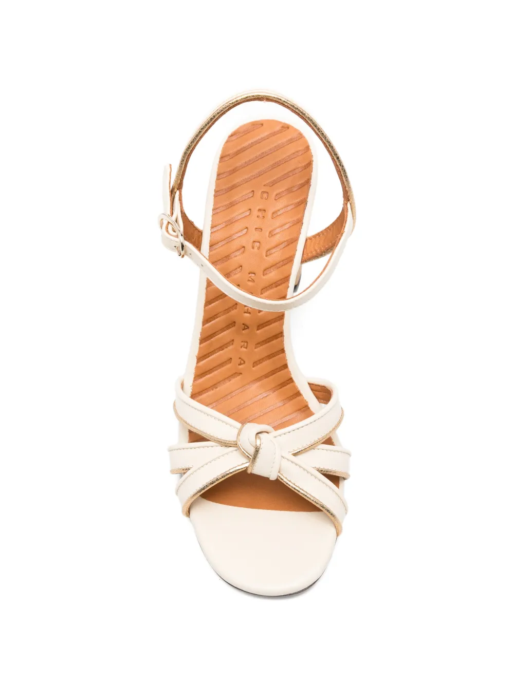 Chie Mihara Ballah knotted leather sandals Beige