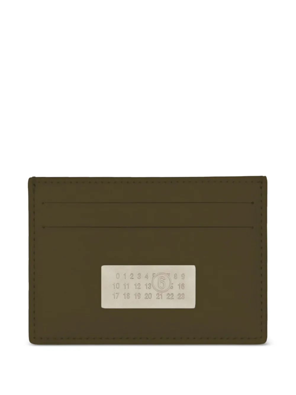MM6 Maison Margiela logo-patch card holder - Verde