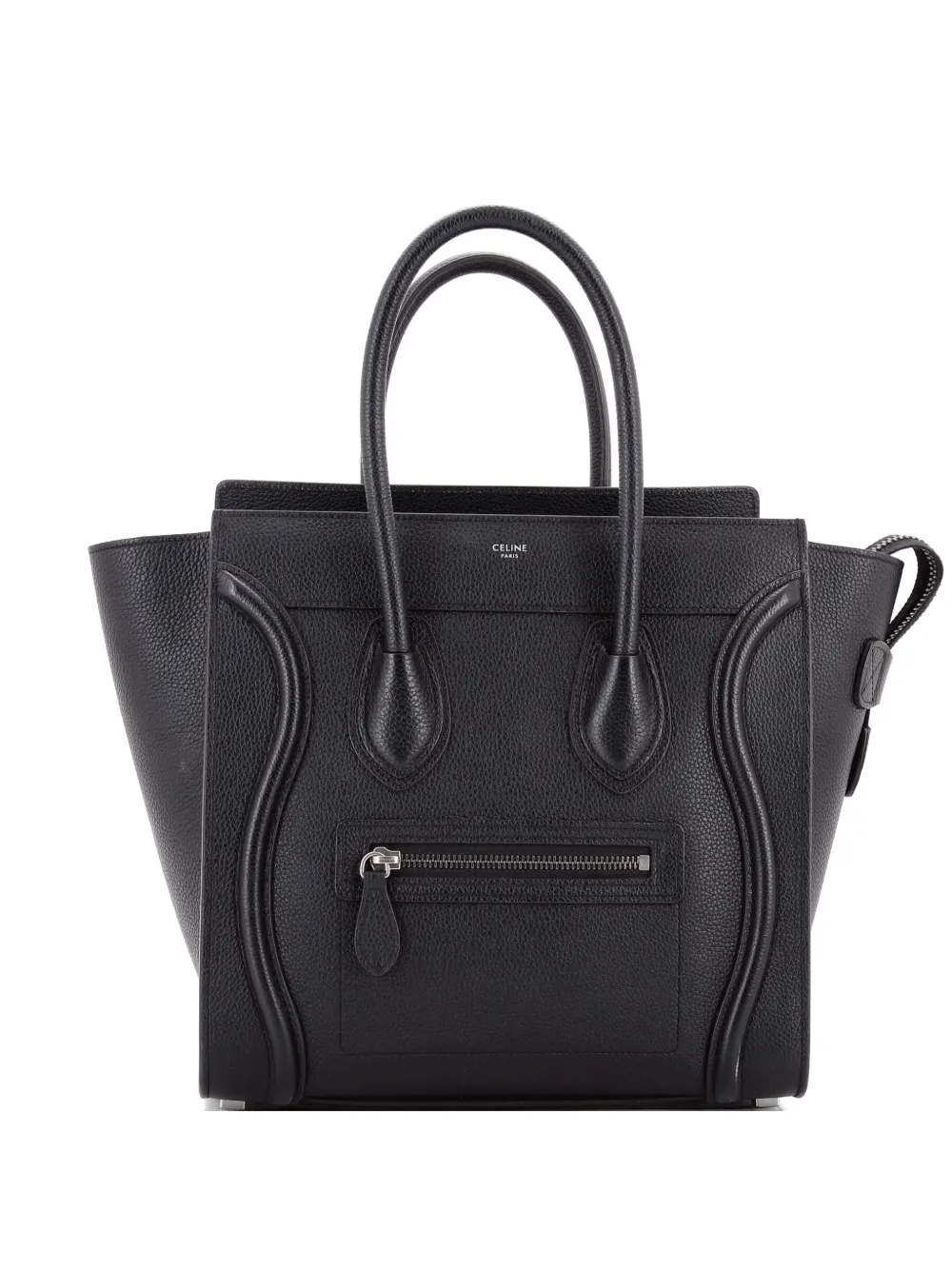 Celine Pre-Owned Luggage Bag Grainy Leather Micro tote bag - Nero