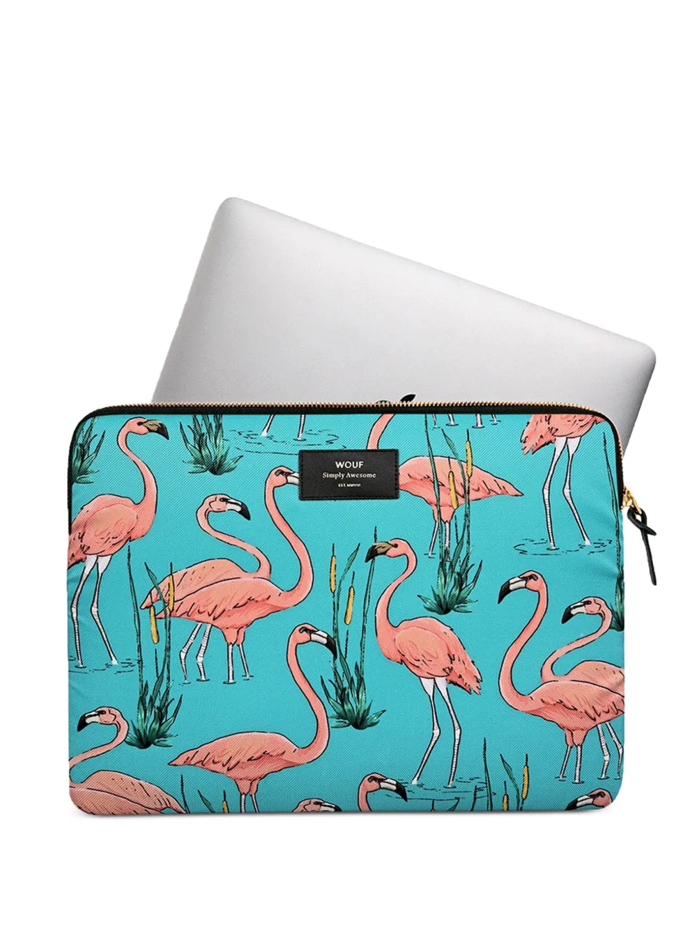 Flamingo Computer Case WOOUF flamingo-print Laptop Case | Blue | FARFETCH