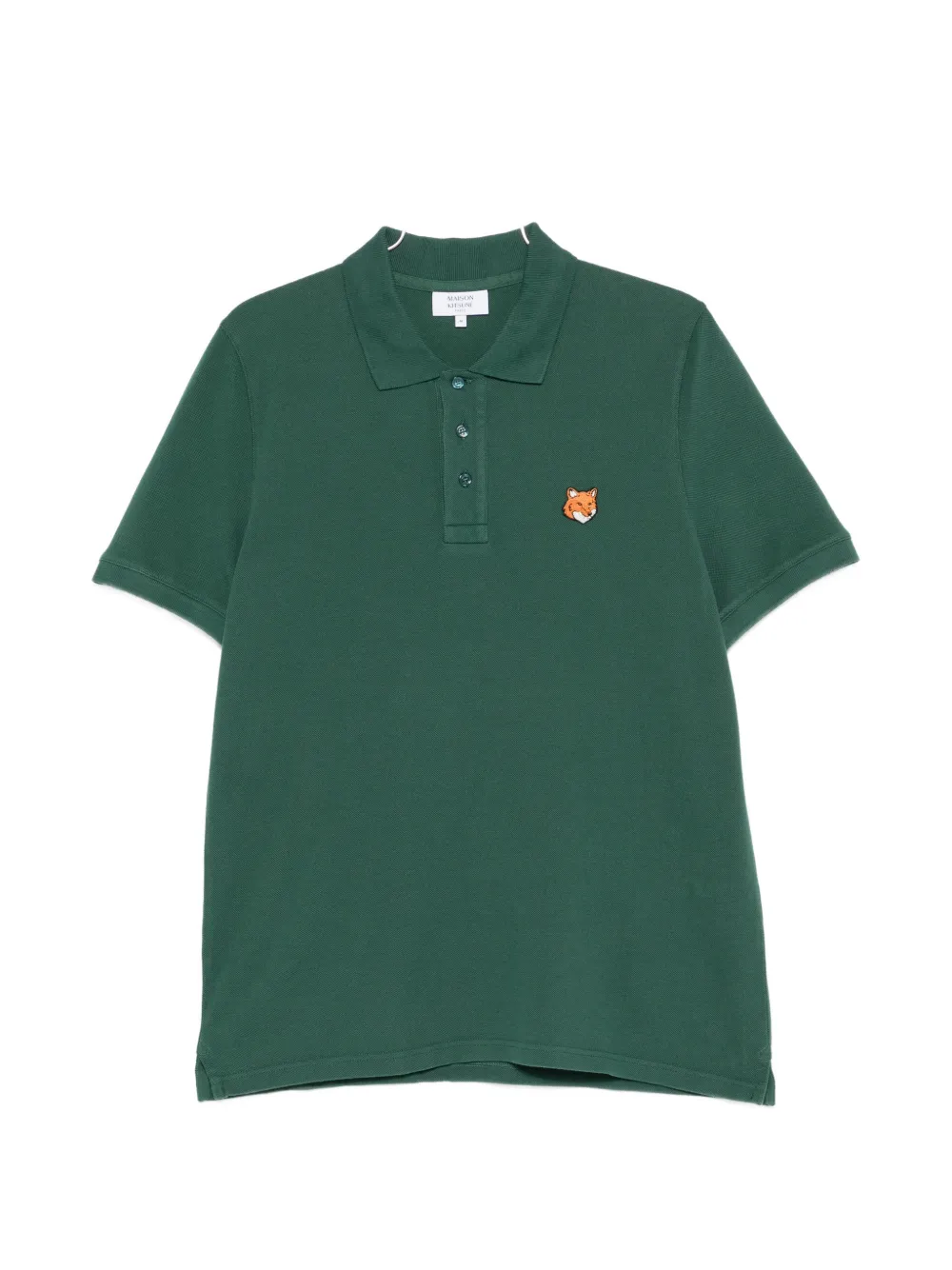 Maison Kitsuné fox-patch polo shirt - Verde