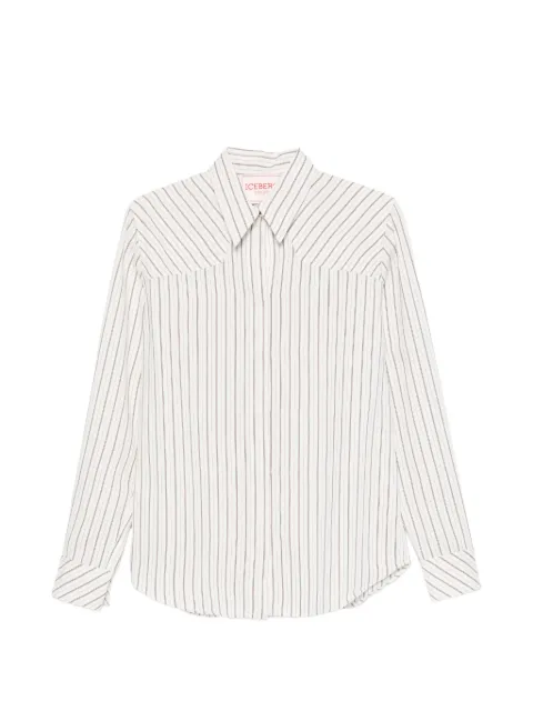Iceberg vertical-stripe long-sleeve shirt