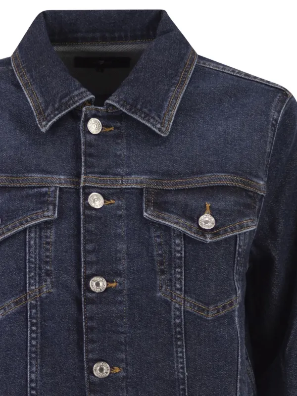 7 For All Mankind コントラストステッチ デニムジャケット | ブルー 