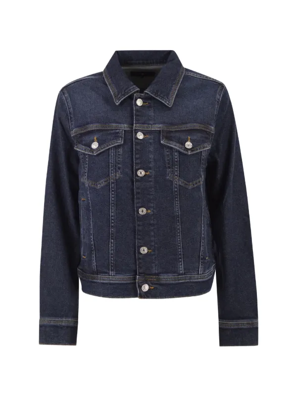 7 For All Mankind コントラストステッチ デニムジャケット | ブルー 