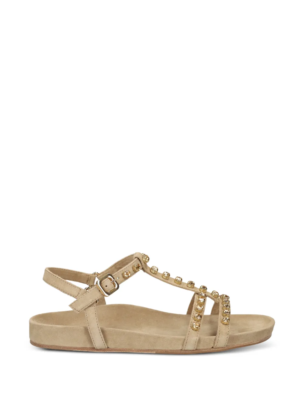 Kennel & Schmenger crystal-embellished leather sandals Beige