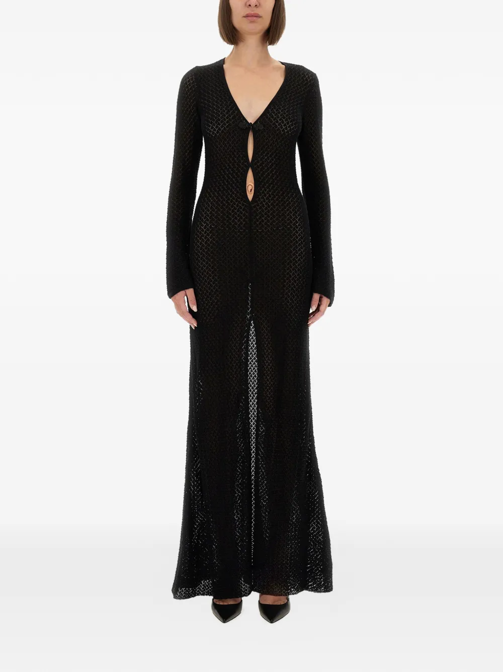 The Garment Tanzania open-knit cut-out dress - Nero