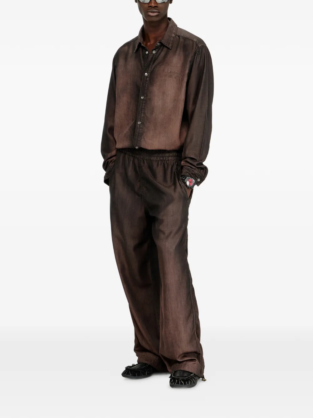  Diesel Pantaloni D-roder Con Coulisse - Marrone 