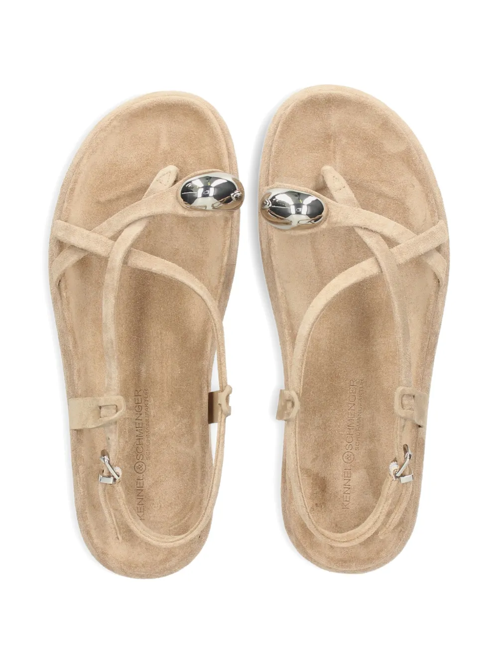 Kennel & Schmenger Aily embellished-detail crossover-strap sandals Beige