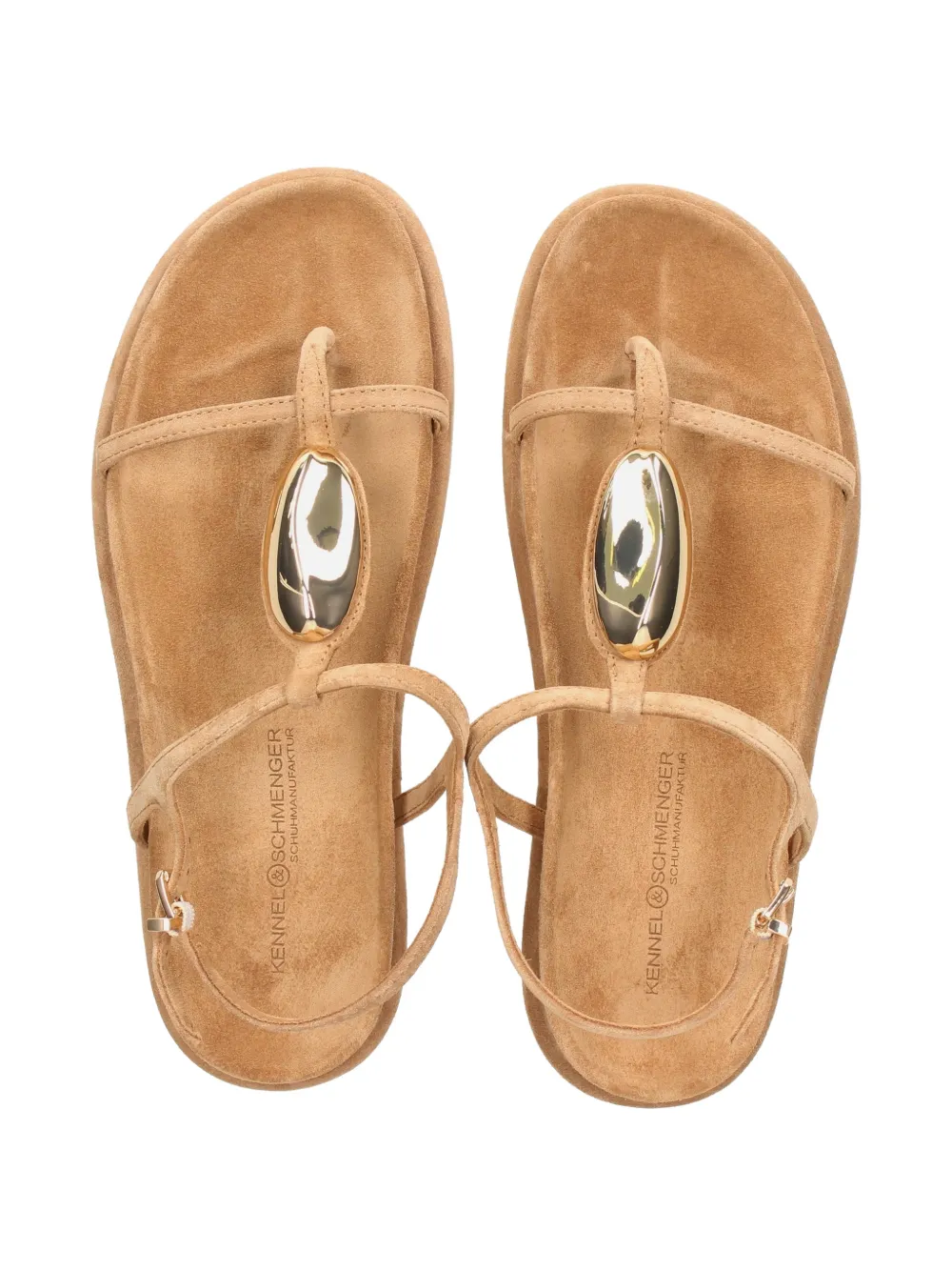 Kennel & Schmenger Aily embellished suede sandals Beige