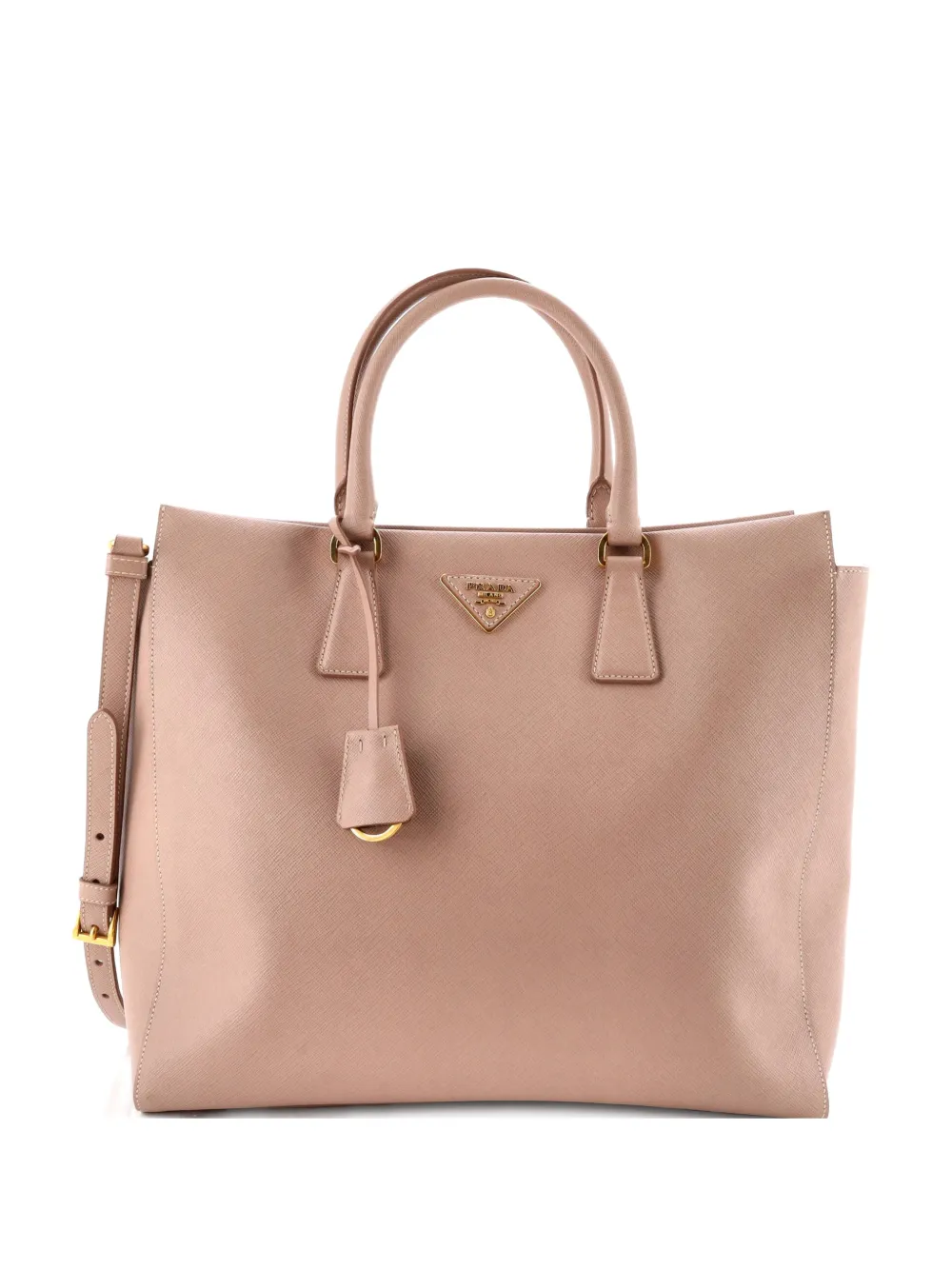 Prada Pre-Owned Convertible Open Leather Medium tote bag - Neutrals