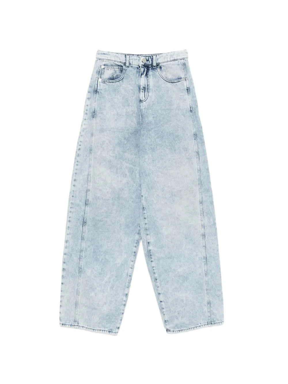 Emporio Armani acid-wash logo-patch jeans - Blu