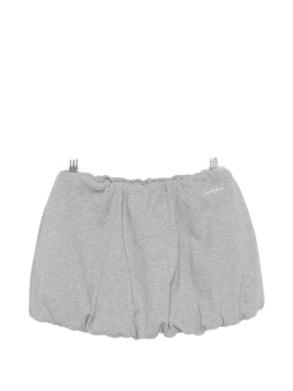 DUNST bubble-hem mini skirt - Grigio