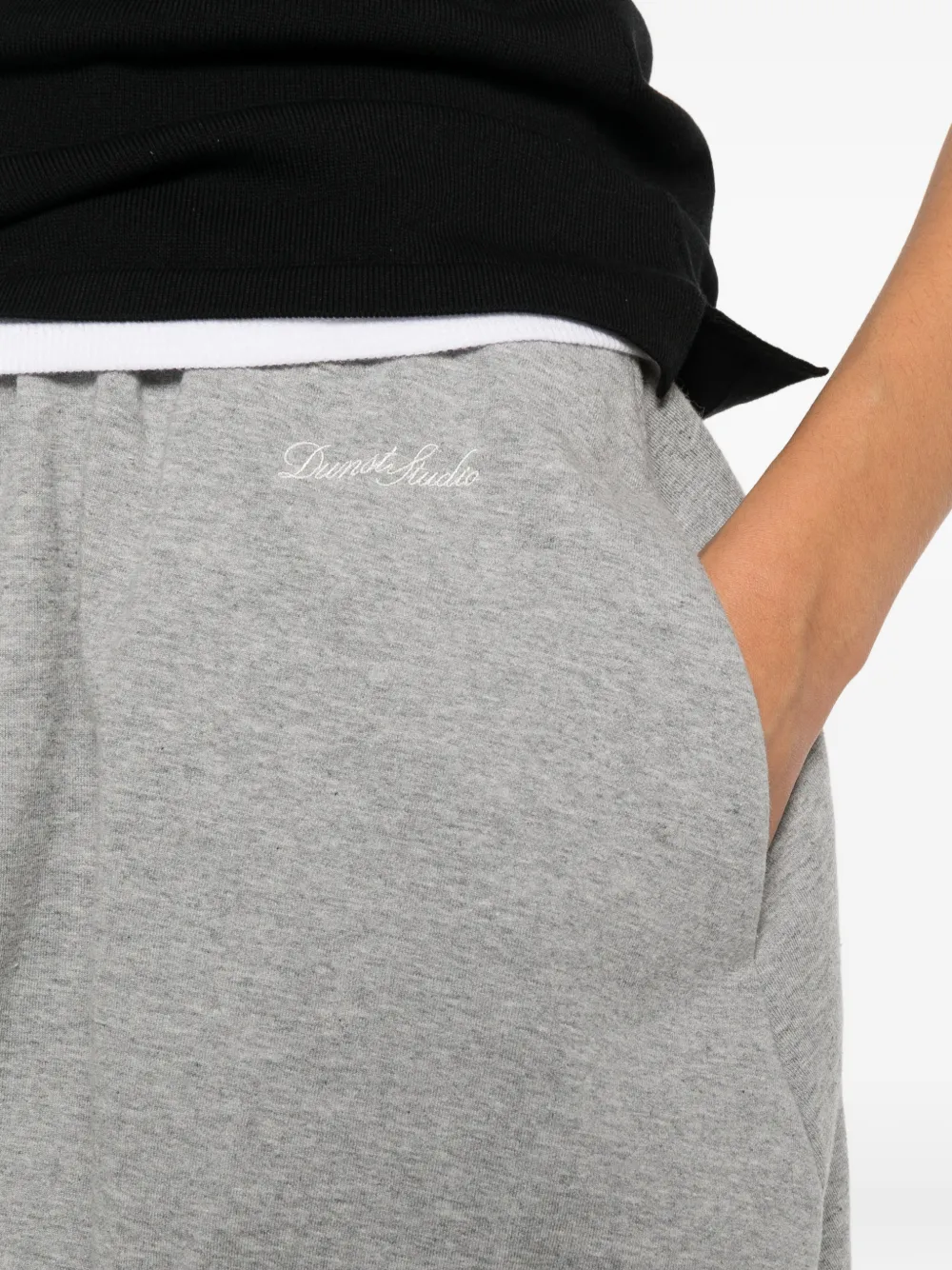 DUNST Mini-rok met afwerking Grijs