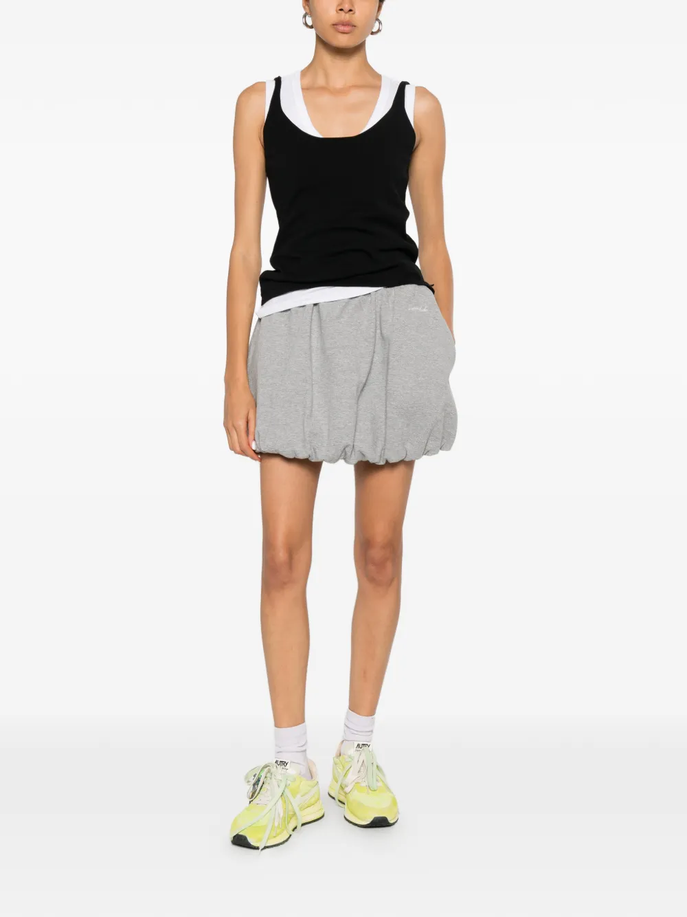 DUNST Mini-rok met afwerking Grijs