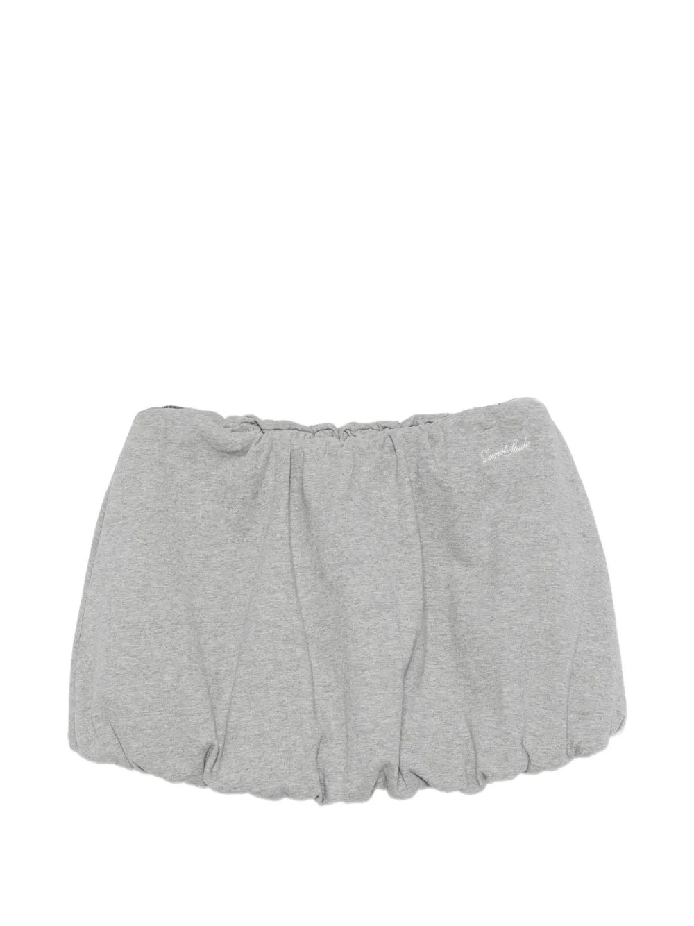DUNST bubble-hem mini skirt - Grigio