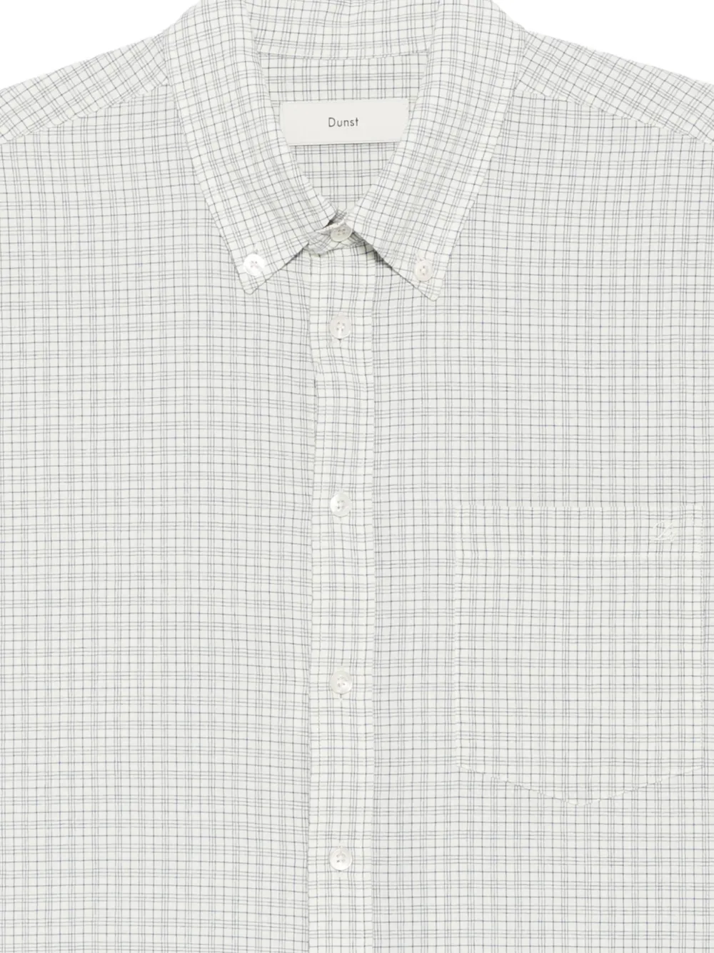 DUNST Geruit shirt Wit